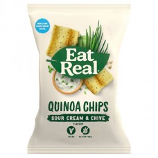 Eat Real kvinojas čipsi ar krējuma un maurloku garšu, 80g