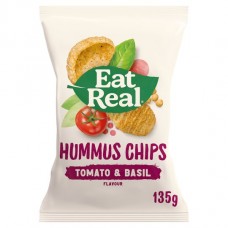 Eat Real humusa čipsi ar tomātiem un baziliku, 45g