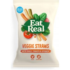 Eat Real BIO kartupeļu salmiņi Veggie/Kale Straws, 45g