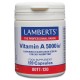Lamberts uztura bagātinātājs Vitamīns A 5000 IU (1500μg), 120 kaps.