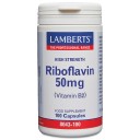 Lamberts uztura bagātinātājs Augstas devas riboflavīns (vitamīns B2) 50mg, 100 kaps.