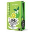 Clipper BIO zaļā tēja ar laima un ingvera garšu, 20pac./40g