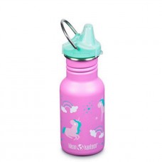 Klean Kanteen Kid Classic Sippy tērauda ūdens pudele bērniem no 6 mēnešu vecuma Unicorns, 355ml