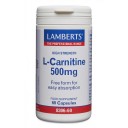 Lamberts uztura bagātinātājs augstas iedarbības L-Karnitīns 500mg, 60kaps.