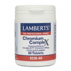 Lamberts uztura bagātinātājs Hroma komplekss ar vitamīniem un minerālvielām, 60 tabl.