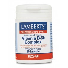 Lamberts uztura bagātinātājs Vitamīnu B-50 komplekss, 60 tabl.