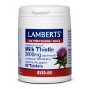 Lamberts uztura bagātinātājs Piena dadža ekstrakts (mārdadzis) 3000mg, 60 tabl.
