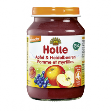 Holle BIO ābolu un melleņu biezenis no 4 mēn., 190g