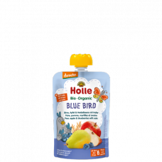 Holle BIO augļu biezenis ar auzām "Blue Bird" no 6mēn., 100g