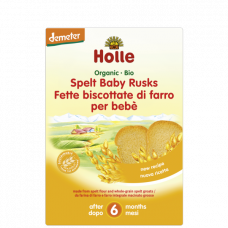 Holle BIO plēkšņu kviešu sausiņi zīdaiņiem 6 mēn., 2*100g