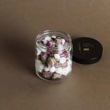 Munio Candela Naturella sojas vaska graudiņi stikla burciņā ar aromātu - roze, 60ml