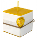 Emīlijas Bišu Vasks bišu vaska kantainā svece lielais kubs 80x80x80 mm