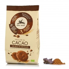 Alce Nero BIO smilšu mīklas cepumi ar kakao un šokolādes gabaliņiem Frollini, 300g