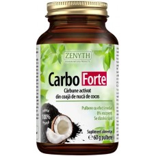 Zenyth BIO uztura bagātinātājs Aktivētā ogle no kokosriekstu čaulas Carbo Forte, 60g