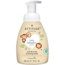 Attitude Eco Baby putas matu un ķermeņa mazgāšanai bērniem ar bumbieru nektāru, 295ml