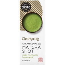 Clearspring BIO Japānas Matcha zaļās tējas pulveris, 8 x 1g