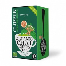 Clipper BIO bio zaļā tēja ar chai garšvielām, 20pac./40g