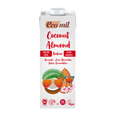 Ecomil BIO bezglutēna kokosriekstu un mandeļu dzēriens bez cukura, 1l