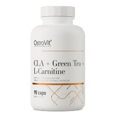 OstroVit uztura bagātinātājs CLA + Green tea + L-carnitine, 90 kaps.