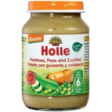 Holle BIO kartupeļu, zirņu un cukīni biezenis no 6 mēn., 190g