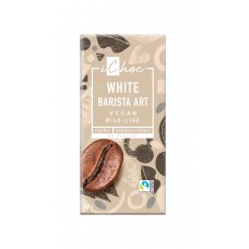 Vivani iChoc BIO vegānā baltā šokolāde ar espresso kafijas garšu White Barista Art, 80g