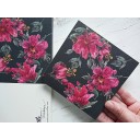 Mydesignpictures atverama kartīte 13*13 cm Deep Pink Floral