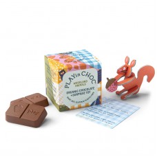 PLAY in CHOC BIO šokolāde ar pārsteigumu – saliekamu kartona dzīvnieciņu Meža zvēri, 2 x 10g 