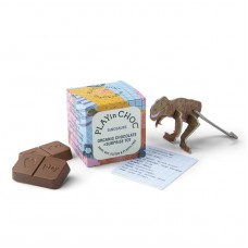 PLAY in CHOC BIO šokolāde ar pārsteigumu – saliekamu kartona dzīvnieciņu Dinozauri, 2 x 10g 