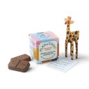 PLAY in CHOC BIO šokolāde ar pārsteigumu – saliekamu kartona dzīvnieciņu Aizsargājamie dzīvnieki, 2 x 10g 