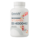 OstroVit uztura bagātinātājs Vitamīns D3 4000 + K2, 100 tabl.