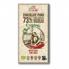 Chocolates Sole BIO 73% tumšā šokolāde ar čili, 100g
