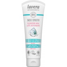 Lavera Basis Sensitiv attīrošais pieniņš ar organisko alveju un organisko šī sviestu, 125ml