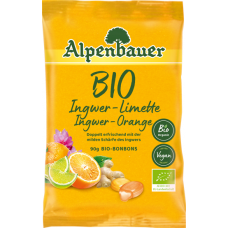 Alpenbauer BIO karameles ar ingveru-laimu un ingveru-apelsīnu, 120g