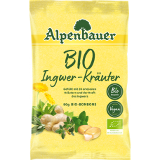 Alpenbauer BIO karameles ar ingveru un 20 garšaugiem, 90g