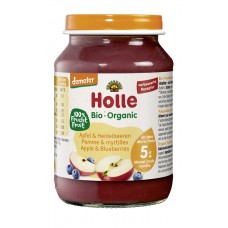 Holle BIO ābolu un melleņu biezenis no 5 mēn., 190g