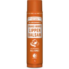 Dr. Bronner`s lūpu balzams ar apelsīnu un ingveru, 4g