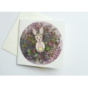 Mydesignpictures atverama kartīte 13*13 cm Baby Bunny in Flowers