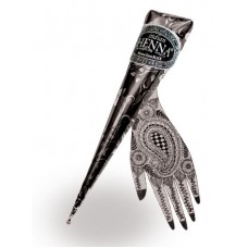 Indian Henna Cone Black konusi zīmēšanai uz ķermeņa melnā krāsā, 20g