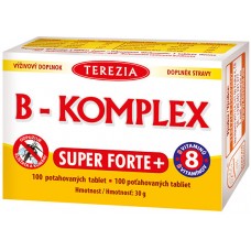 Terezia uztura bagātinātājs ar B grupas vitamīniem B-KOMPLEX SUPER FORTE, 100 tabl.