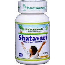 Planet Ayurveda uztura bagātinātājs Shatavari (šatavari, sparģelis), 60kaps.