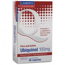 Lamberts uztura bagātinātājs Ubihinols (reducēts koenzīms Q10 viegli absorbējamā formā) 100mg, 60 kaps.