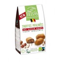 Belvas BIO šokolādes trifeles ar pralinē pildījumu, bez pievienota cukura, 100g