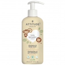 Attitude Eco Baby šampūns matu un ķermeņa mazgāšanai bērniem ar bumbieru nektāru, 473ml
