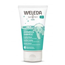 Weleda Kids dušas želeja un šampūns bērniem "Svaigā piparmētra", 150ml