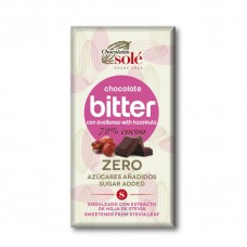 Chocolates Sole Zero 72% tumšā šokolāde  ar lazdu riekstiem bez pievienota cukura, 100g
