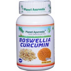 Planet Ayurveda uztura bagātinātājs Bosvēlija / Kurkuma (Boswellia / Curcumin), 60kaps.