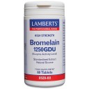 Lamberts uztura bagātinātājs Augstas iedarbības Bromelaīns 1250 GDU, 60 tabl.