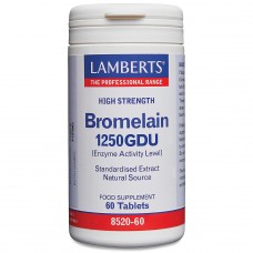 Lamberts uztura bagātinātājs Augstas iedarbības Bromelaīns 1250 GDU, 60 tabl.