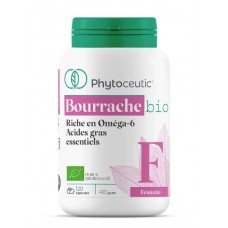 Phytoceutic BIO uztura bagātinātājs ar naktssveci un gurķeni Onagre Bourrache, 120 kaps.