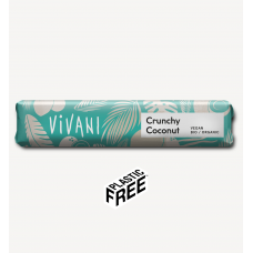 Vivani BIO Crunchy Coconut gaišās šokolādes batoniņš ar kraukšķīgiem kokosriekstiem, 35g